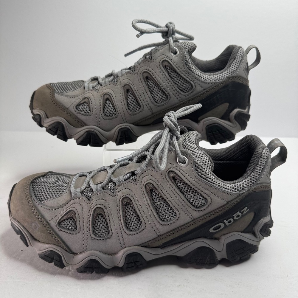 Oboz Sawtooth II Low Hiking Shoes Womens 9 Pewter Gray Trail Sneakers GW23602